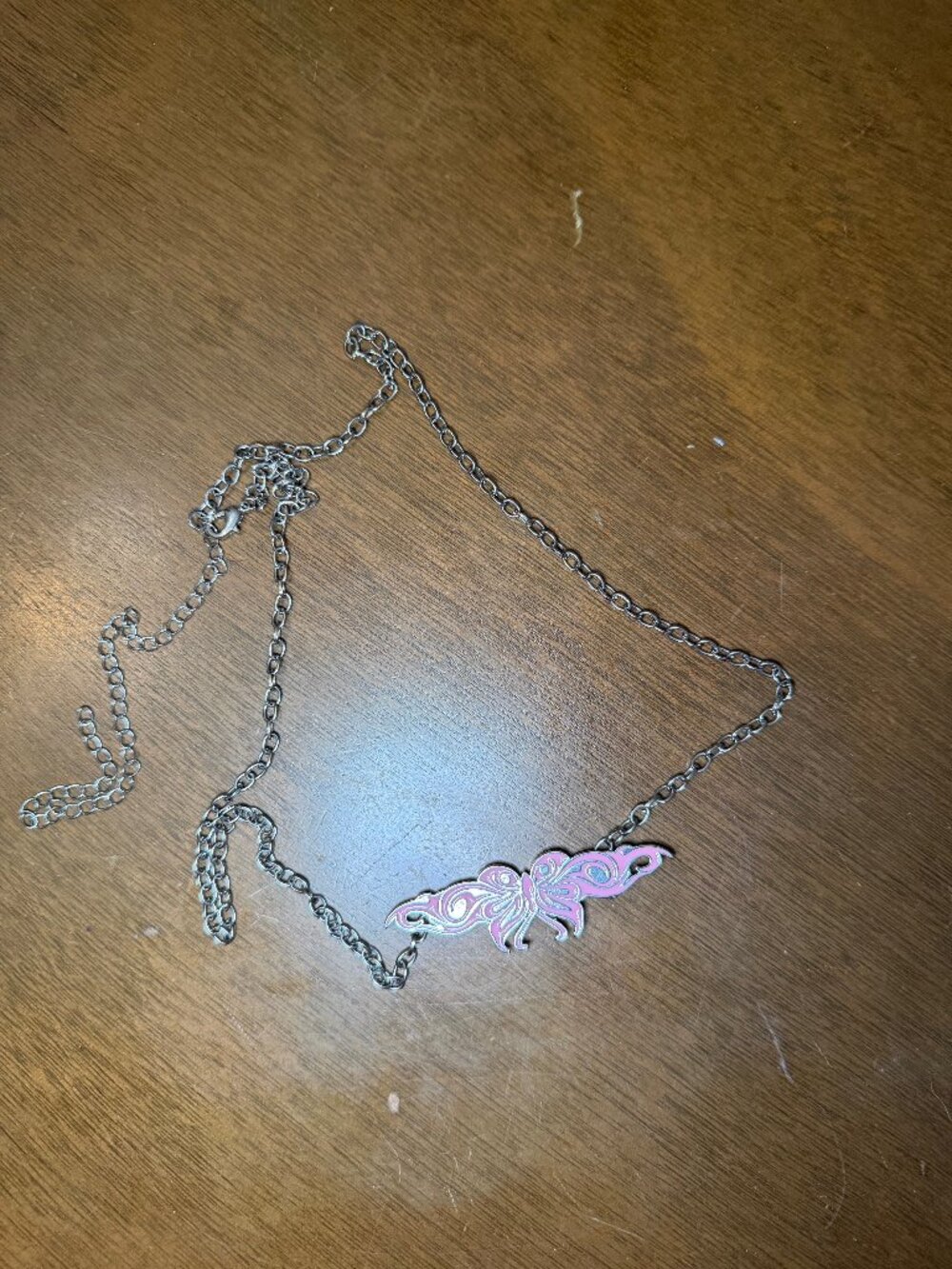 Y2K Cyber Tribal Pink Enamel Butterfly Belly Chain Belt